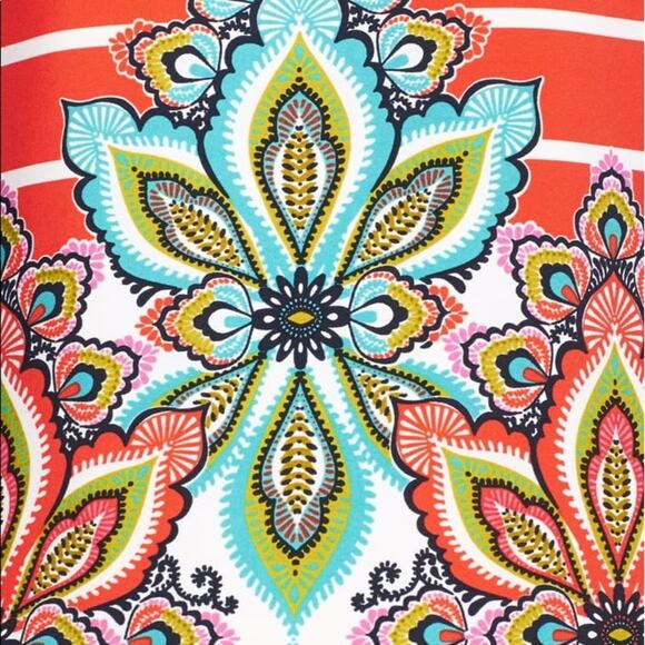 NWT ELIZA J Paisley and Stripes Jersey Knit Dress - Picture 3 of 15